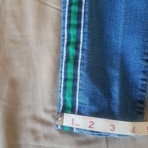 Divided H&M  Womens Jeans Size 4 Denim Y2K Side Striped Panel Mid Rise Waist - Picture 12 of 12